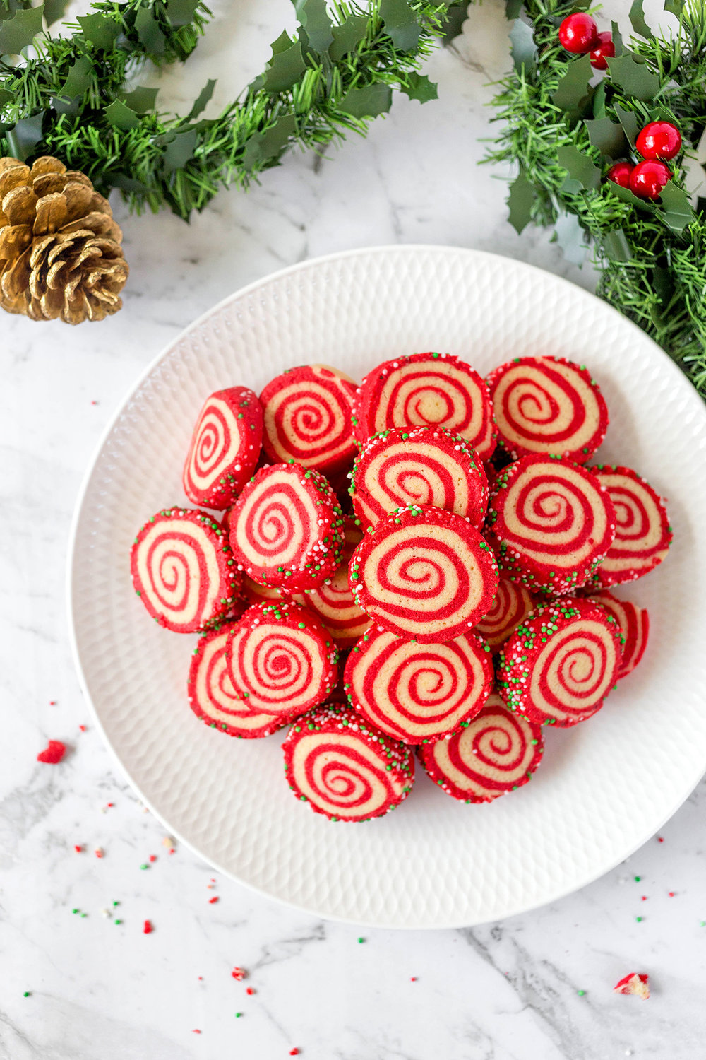 13. Christmas Pinwheel Sugar Cookies 
